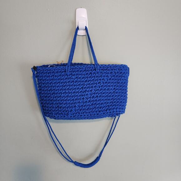 Nannacay Alexandra Galactics Knit Satchel Crossbody Bag in Ocean Blue NWT - Picture 4 of 11